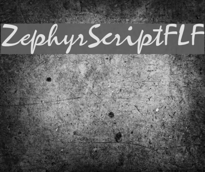 ZephyrScriptFLF फ़ॉन्ट examples