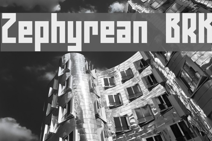 Zephyrean BRK Font examples