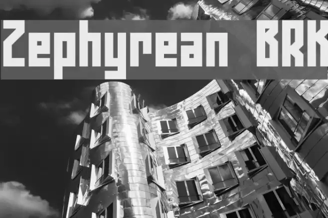Zephyrean BRK Font examples