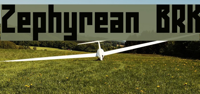Zephyrean BRK Font examples