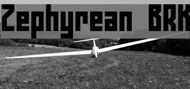 Zephyrean BRK Font examples