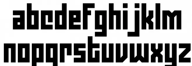 Zephyrean BRK Schriftart Kleinbuchstaben