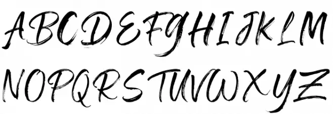 Zephyrush-RegularFree フォント 大文字