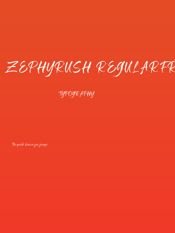 Zephyrush-RegularFree Poster