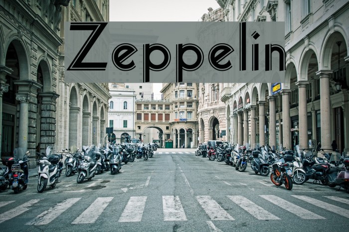 Zeppelin Font examples