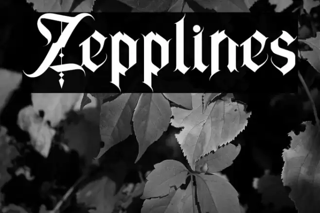 Zepplines Font examples