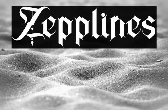 Zepplines Font examples