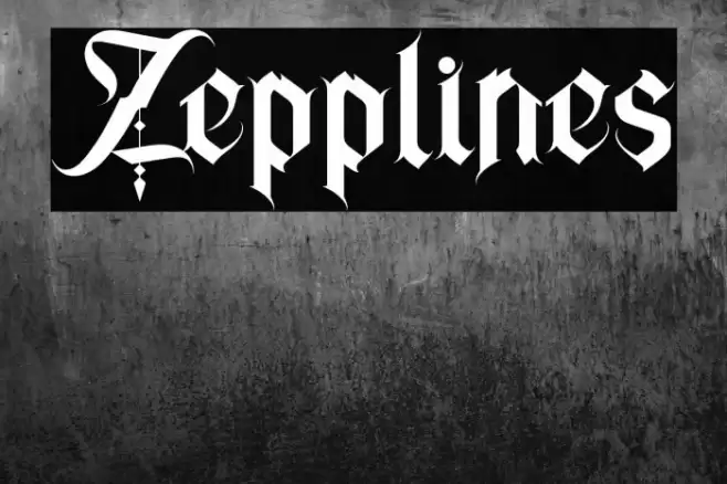 Zepplines Font examples