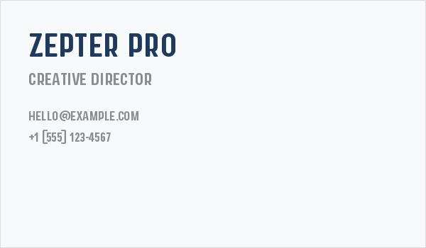 Zepter Pro Business Card