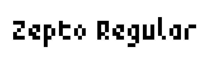 Zepto Regular  font caratteri gratis