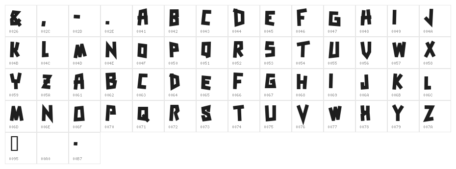Zerengetti Black Character Map