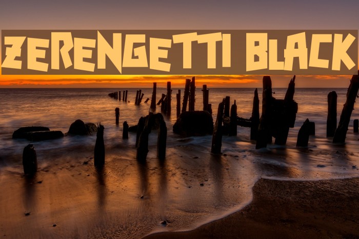 Zerengetti Black Font examples