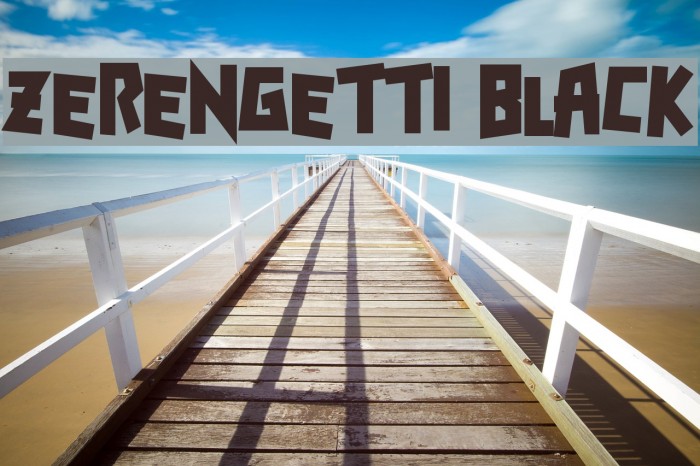 Zerengetti Black Font examples