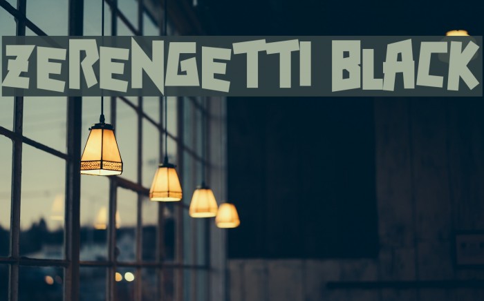 Zerengetti Black Font examples
