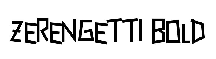 Zerengetti Bold  免费字体下载