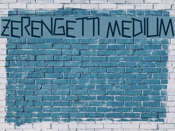 Zerengetti Medium Font examples