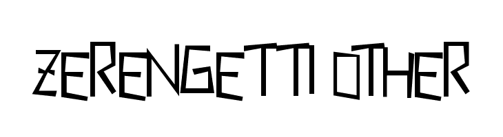 Zerengetti Other  font caratteri gratis