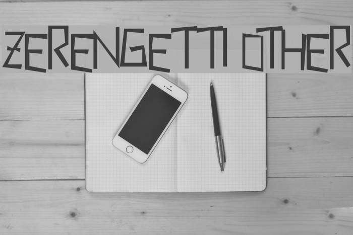 Zerengetti Other Font examples