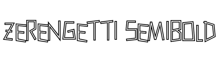 Zerengetti SemiBold  免费字体下载
