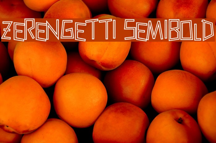 Zerengetti SemiBold Font examples
