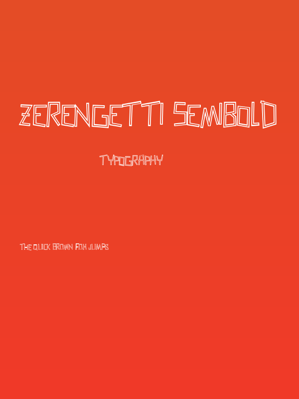 Zerengetti SemiBold Poster