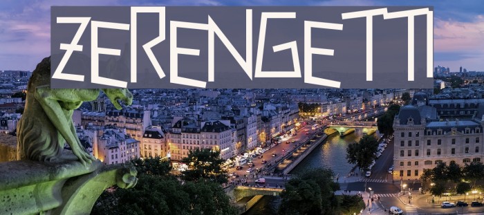 Zerengetti Font examples