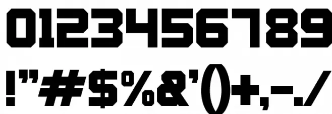 Zero Athletics Font OTHER CHARS