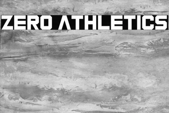 Zero Athletics Font examples