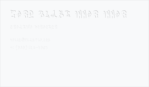 Zero Blast Inner Inner Business Card