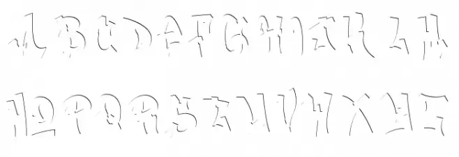 Zero Blast Inner Inner خط أحرف صغيرة