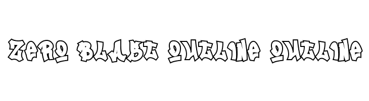 Zero Blast Outline Outline  Free Fonts Download