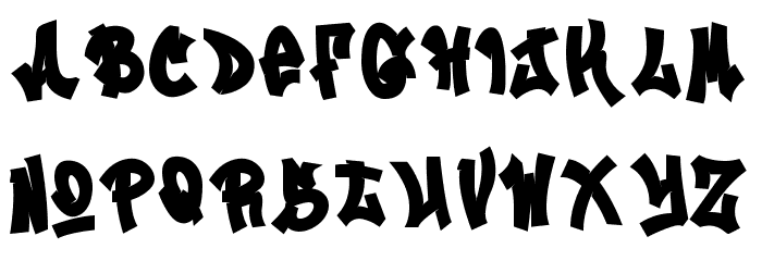 Zero Blast Solid Solid خط أحرف كبيرة