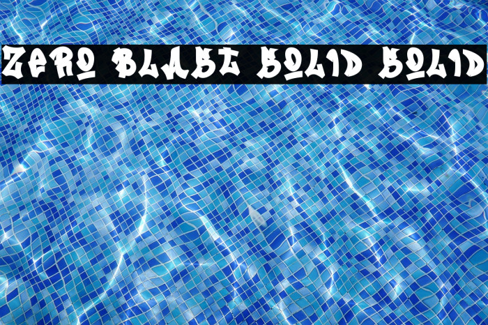 Zero Blast Solid Solid خط examples