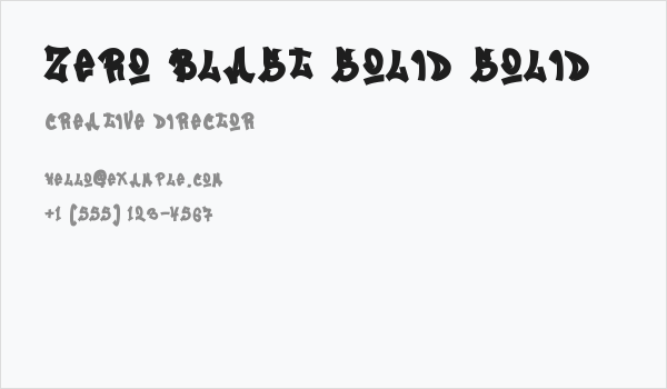 Zero Blast Solid Solid Business Card