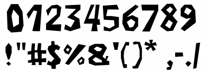 Zero Cool Font OTHER CHARS