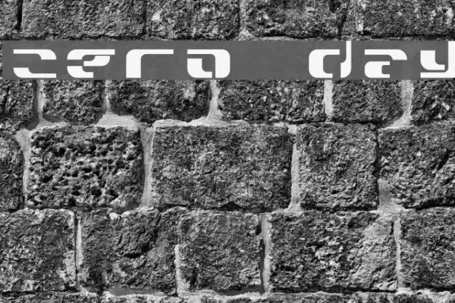 Zero Day Font examples