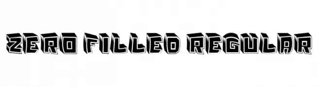 Zero Filled Regular  Free Fonts Download