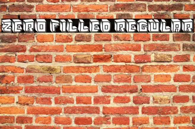 Zero Filled Regular Example 1