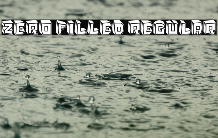 Zero Filled Regular Example 3