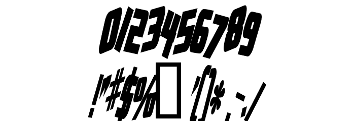 Zero Gravity Bold Italic Font OTHER CHARS