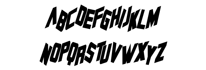 Zero Gravity Bold Italic Font LOWERCASE