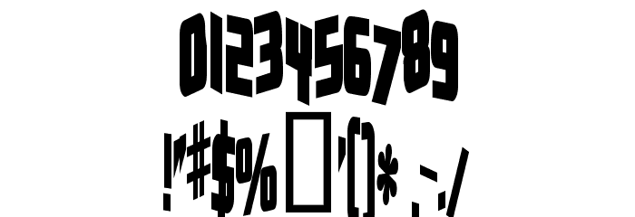 Zero Gravity Bold Font OTHER CHARS