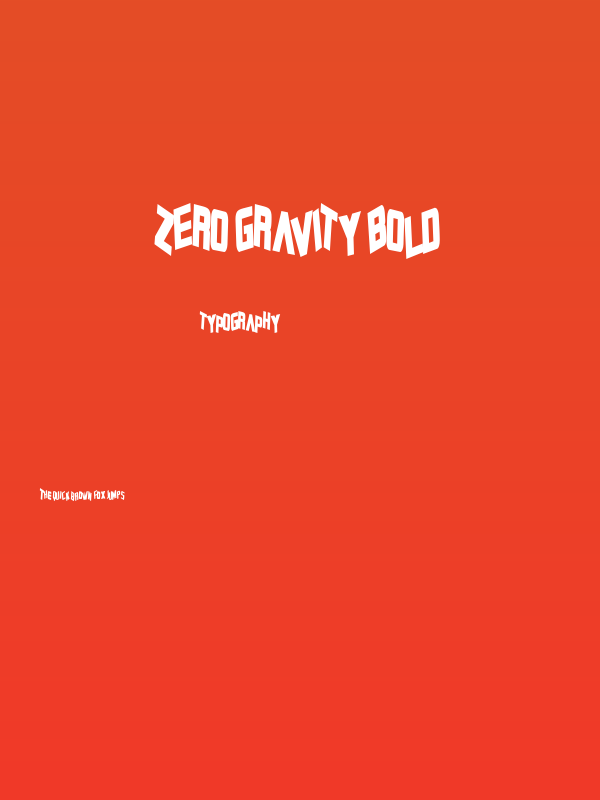 Zero Gravity Bold Poster