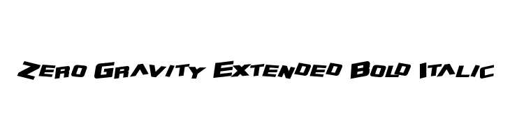 Zero Gravity Extended Bold Italic  フリーフォントのダウンロード