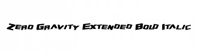 Zero Gravity Extended Bold Italic 