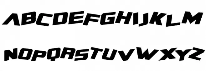 Zero Gravity Extended Bold Italic 字体 大写