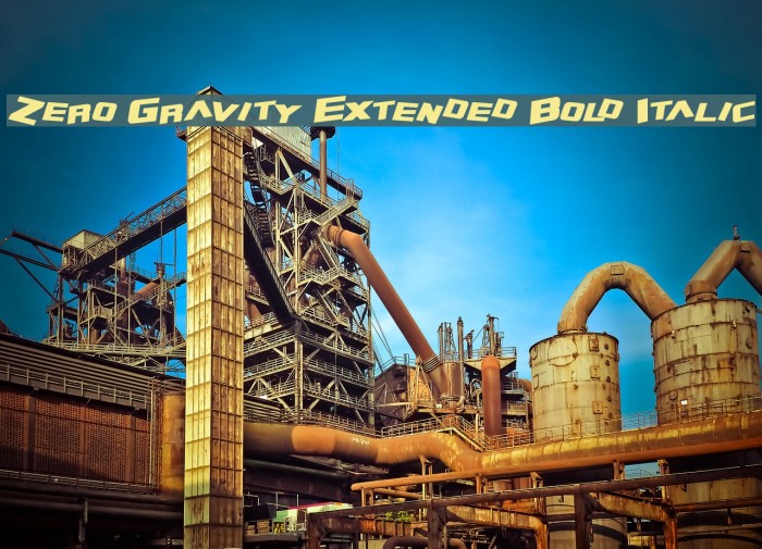 Zero Gravity Extended Bold Italic Font examples