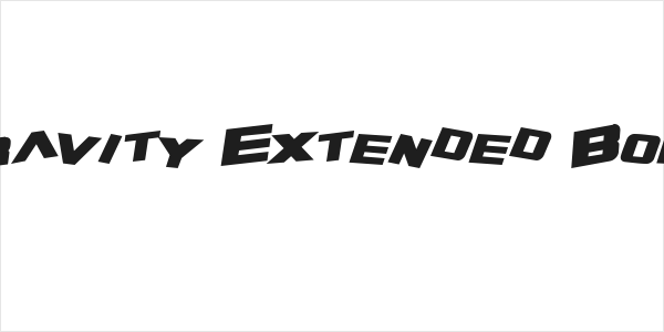 Zero Gravity Extended Bold Italic Logo