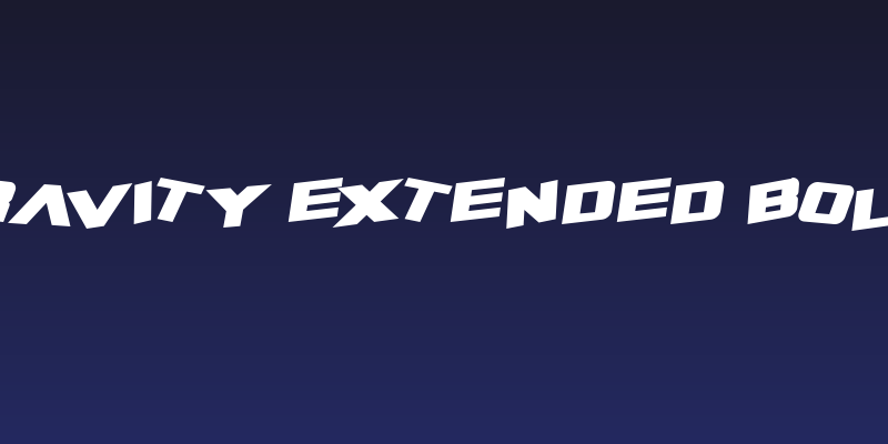 Zero Gravity Extended Bold Italic Social Header