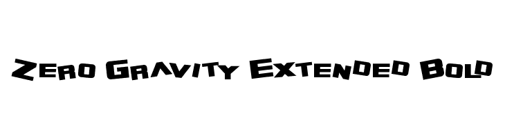 Zero Gravity Extended Bold Font